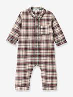 Conjunto de Natal para bebé: pijama e boneco-doudou, da CYRILLUS quadrados vermelho 
