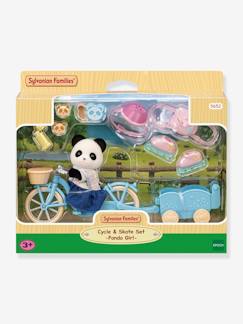 Brinquedos-Conjunto bicicleta e patins, menina panda - SYLVANIAN FAMILIES