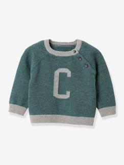 Bebé 0-36 meses-Camisolas, casacos de malha, sweats-Camisola da CYRILLUS, em Lambswool, para bebé