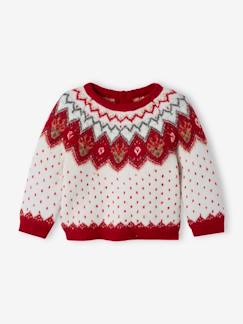 Bebé 0-36 meses-Camisolas, casacos de malha, sweats-Camisolas-Camisola de Natal, para bebé