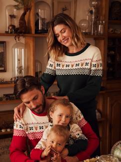 Roupa grávida-Camisolas, casacos malha-Camisola jacquard de adulto, especial Natal, coleção cápsula família