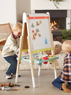 Brinquedos-Atividades artísticas-Quadros, desenho e pintura-Quadro dobrável e regulável em altura, 3 em 1, em madeira FSC®