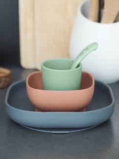 Puericultura-Alimentação Bebé-Conjunto de louça, 4 peças em silicone, BEABA