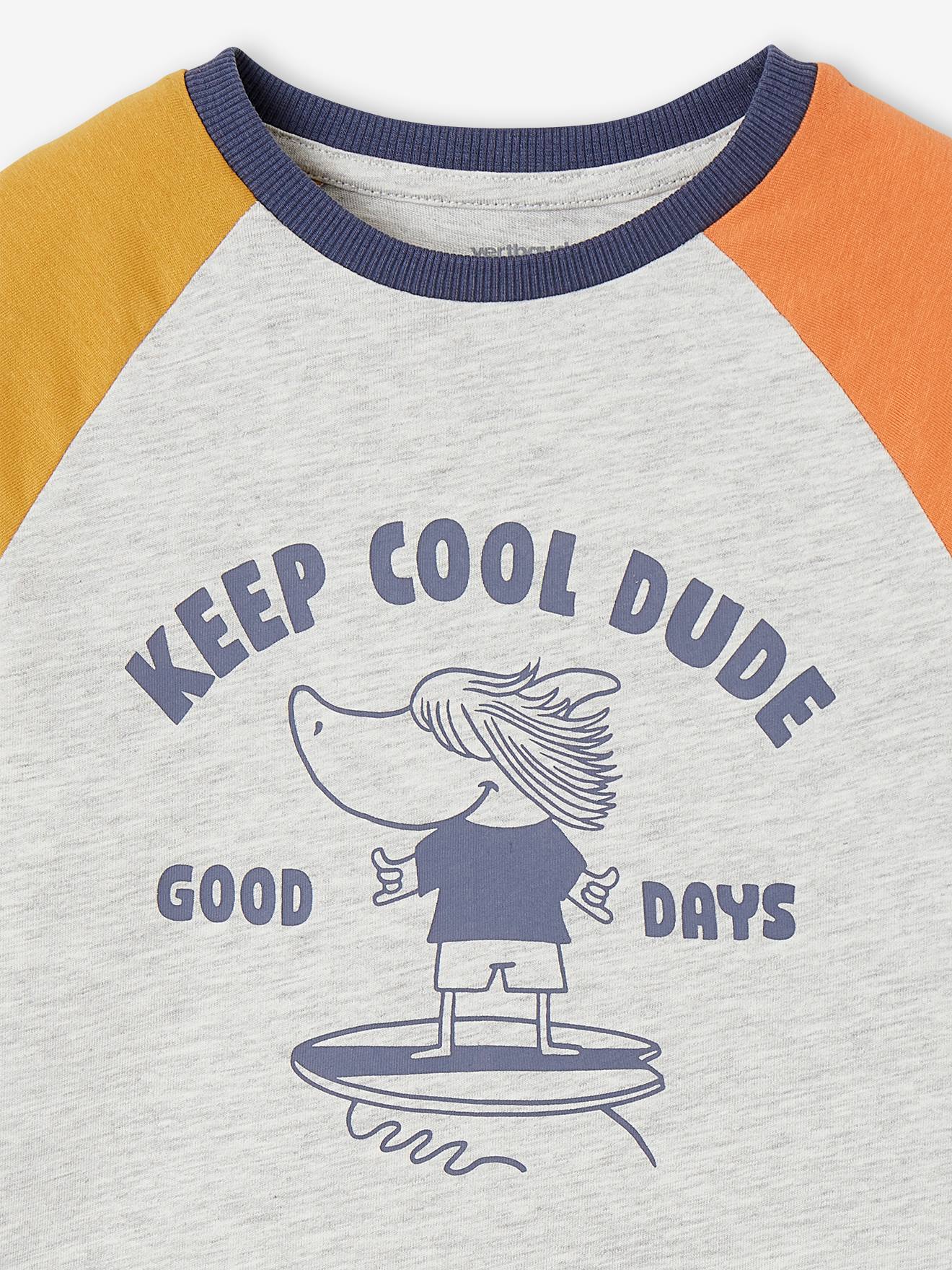 T-shirt colorblock tubarão, para menino-Menino 2-14 anos