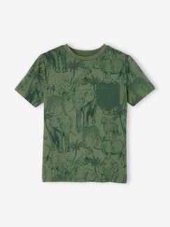 Menino 2-14 anos-T-shirts, polos-T-shirt com motivos gráficos de mangas curtas, para menino