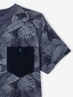 T-shirt com motivos gráficos de mangas curtas, para menino antracite+azul-ardósia+branco mesclado+canela+líquen+noz pecã+terracota 