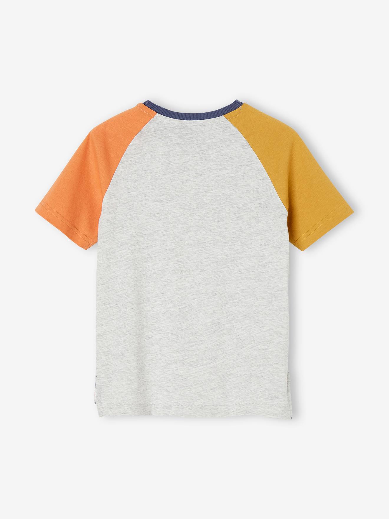 T-shirt colorblock tubarão, para menino-Menino 2-14 anos