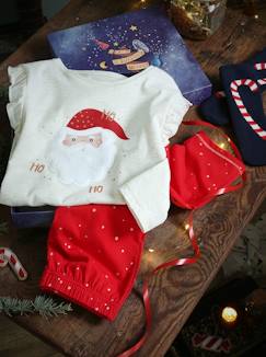 Menina 2-14 anos-Pijamas-Conjunto de Natal, pijama + meias de menina