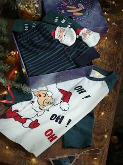 -Conjunto de Natal, pijama + meias, para menino