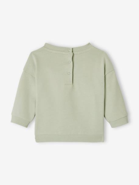 Sweat basics, em moletão, para bebé alperce-rosado+coral+verde-água 