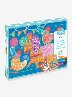 Brinquedos-Atividades artísticas-Quadros, desenho e pintura-Desenho para colorir, para os mais pequenotes, Equilibrista e bolas, da DJECO