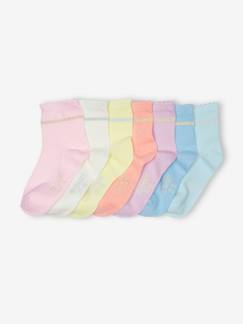 Menina 2-14 anos-Roupa interior-Meias-Lote de 7 pares de meias, para menina