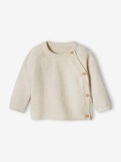 Bebé 0-36 meses-Camisolas, casacos de malha, sweats-Camisolas-Camisola em malha, abertura à frente, para bebé