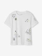 T-shirt lúdica interativa de geocaching, para menino branco 