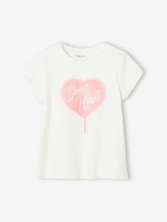T-shirts-T-shirt com mensagem, para menina