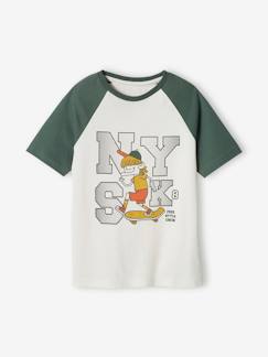 Menino 2-14 anos-T-shirt com motivo gráfico e mangas raglan, para menino