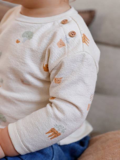 Camisola de mangas compridas, para bebé cru 