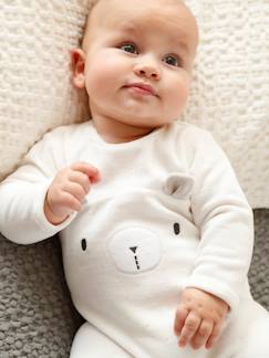Bebé 0-36 meses-Pijama urso, em veludo, para bebé