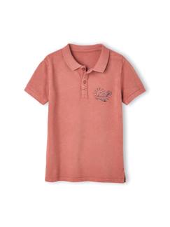 Menino 2-14 anos-T-shirts, polos-Polo bordado " good vibes" no peito, para menino