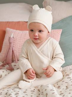 Bebé 0-36 meses-Conjuntos-Macacão em malha canelada e gorro, para bebé