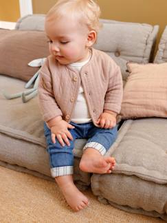 Bebé 0-36 meses-Camisolas, casacos de malha, sweats-Casaco acolchoado, para recém-nascido