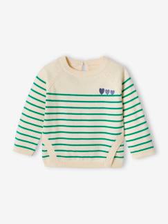 Bebé 0-36 meses-Camisolas, casacos de malha, sweats-Camisolas-Camisola bordada, estilo marinheiro, para bebé