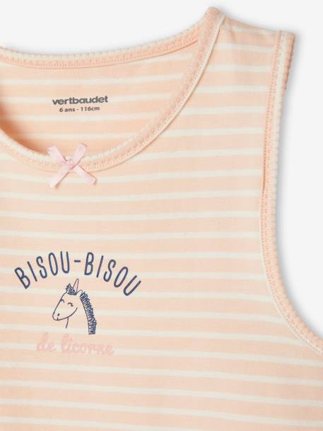 Lote de 3 camisolas de cavas estampadas, para menina rosa-pálido 