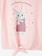 Pijama largo coelho, para menina rosa-pálido 