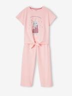 Pijama largo coelho, para menina rosa-pálido 