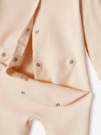 Lote de 3 pijamas básicos, em interlock, para bebé azul-céu+cru+lilás suave 