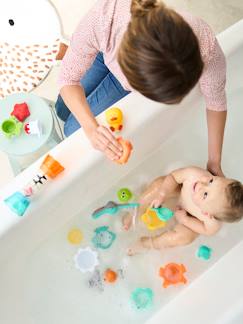 Puericultura-Higiene do bebé-Conjunto para o banho, 17 peças, INFANTINO