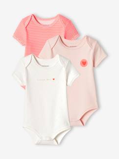 Bebé 0-36 meses-Bodies-Lote de 3 bodies coração, cavas americanas, para bebé