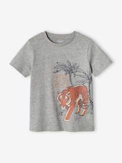 Menino 2-14 anos-T-shirts, polos-T-shirt animal, em puro algodão bio, para menino