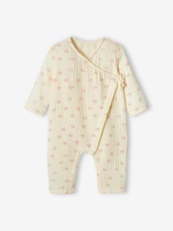 Bebé 0-36 meses-Pijama cruzado, abertura especial recém-nascido, em gaze de algodão, para bebé
