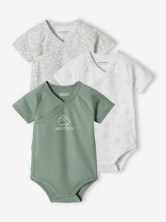 Bebé 0-36 meses-Bodies-Lote de 3 bodies de mangas curtas, para recém-nascido