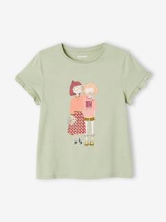 Menina 2-14 anos-T-shirt com bicicleta, para menina