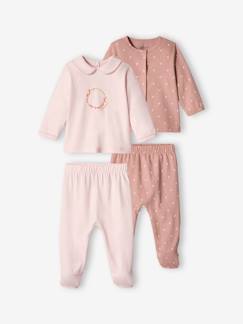 Bebé 0-36 meses-Pijamas, babygrows-Lote de 2 pijamas em jersey, para bebé menina
