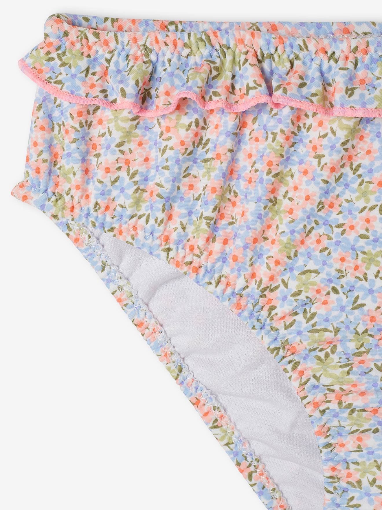 Cuecas de biquíni estampadas, para bebé menina-Bebé 0-36 meses-Vertbaudet