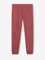 Pijama liso personalizável, decote tunisino, para menino terracota 