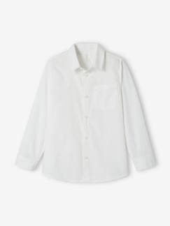 Menino 2-14 anos-Camisas-Camisa lisa, de mangas compridas, para menino