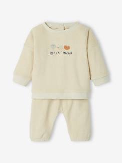 Bebé 0-36 meses-Conjunto sweat e calças, em turco, para bebé
