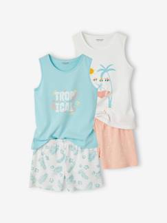 Menina 2-14 anos-Lote de 2 pijamas "Tropical", para menina