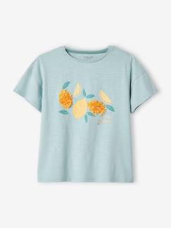 -T-shirt com detalhes em relevo e irisados, para menina