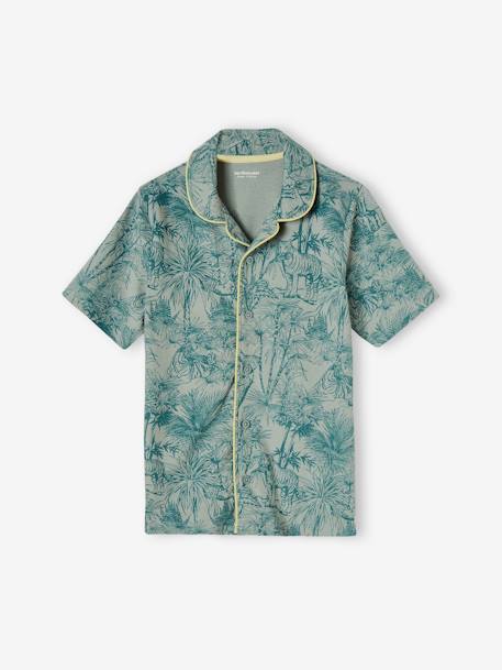Pijama com estampado selva, para menino verde-salva 