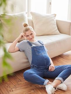 Roupa grávida-Amamentação-Jardineiras de ganga, corte mom, especial gravidez e amamentação