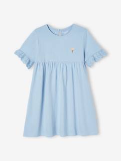 Menina 2-14 anos-Vestidos-Vestido de mangas curtas em bordado inglês, para menina