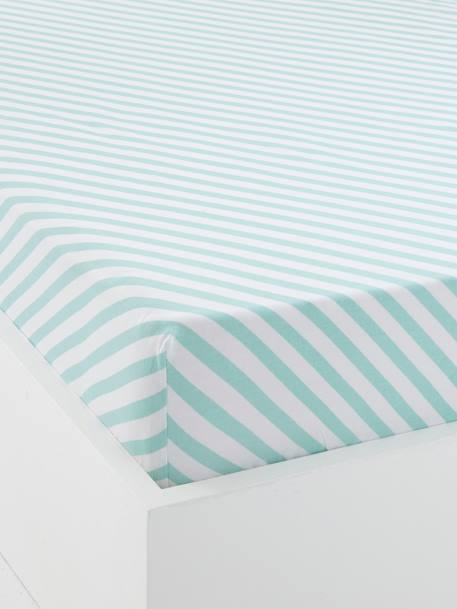 Lençol-capa para bebé, tema Jungle party Verde / branco 