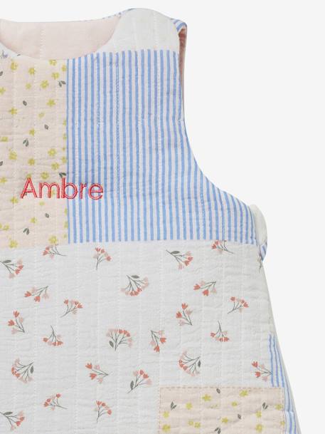 Saco de bebé personalizável, sem mangas, em gaze de algodão, Casa de Campo multicolor 