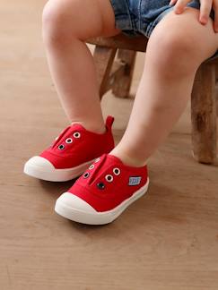 Calçado-Calçado bebé (17-26)-Sapatilhas em tecido, com elástico, para bebé