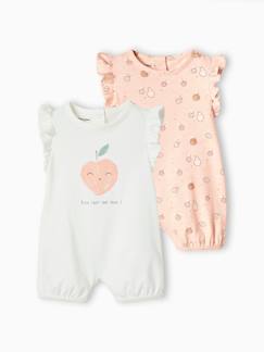Bebé 0-36 meses-Pijamas, babygrows-Lote de 2 macacões frutos, para bebé